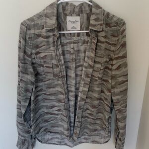 Camo Button Up Dress Shirt